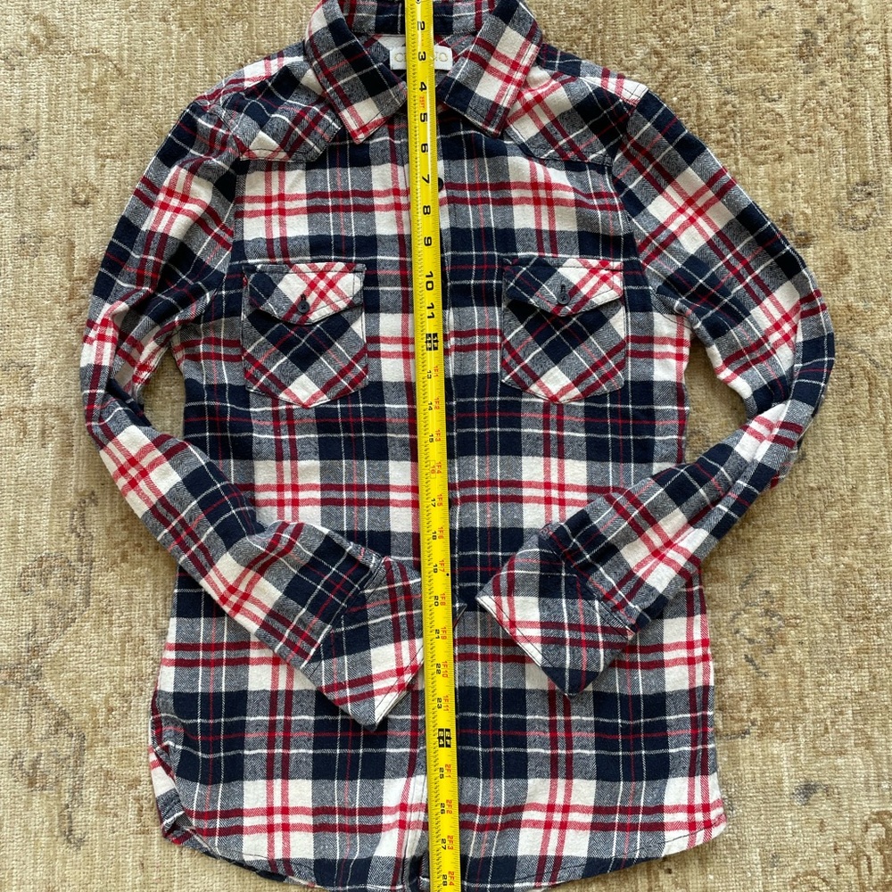 Blue and red soft flannel shirt - Picture 4 of 6